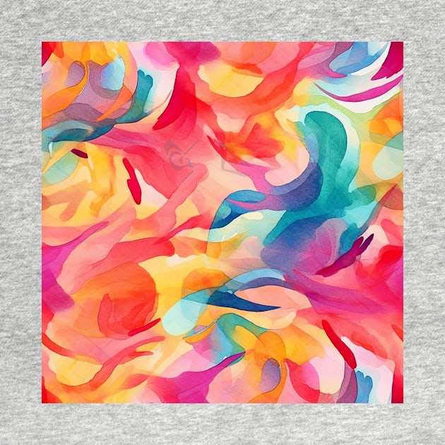 Captivating Colorful Abstract Fabric Pattern - Seamless Swirls & Geometric Design for Fashion and Home Decor #2 by AntielARt